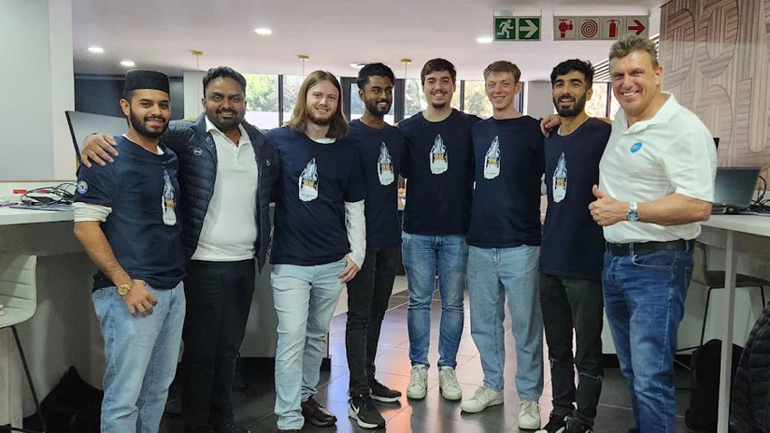 DVT cadets with Saurabh Agrawal and Jake de Villiers of DVT.